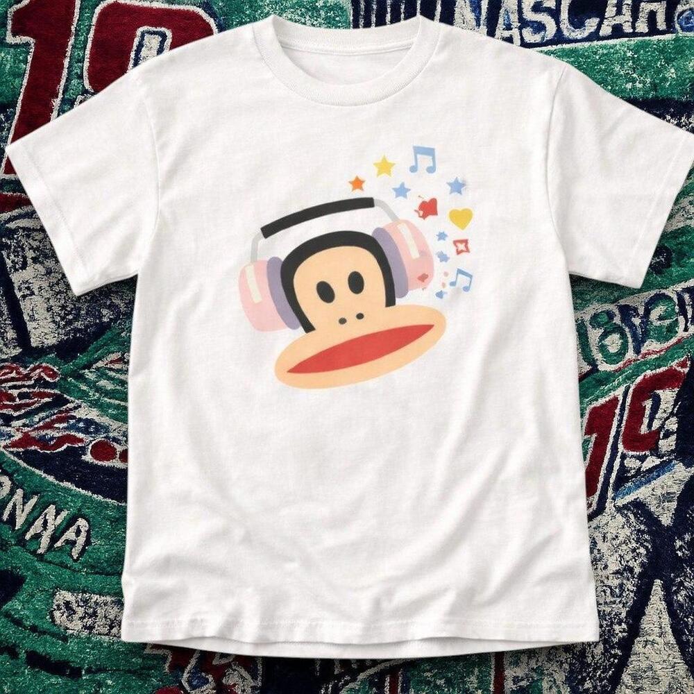 Y2K Cute Paul Frank Julius Monkey Graphic Tee White Unisex